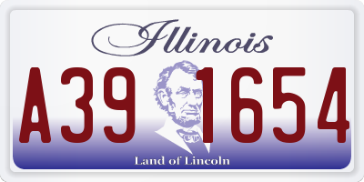 IL license plate A391654