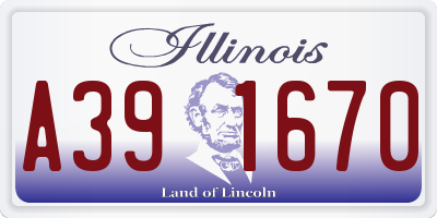 IL license plate A391670