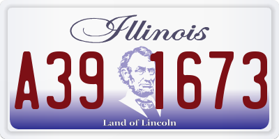 IL license plate A391673