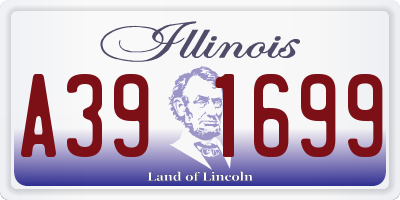 IL license plate A391699
