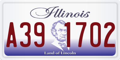 IL license plate A391702