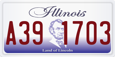 IL license plate A391703