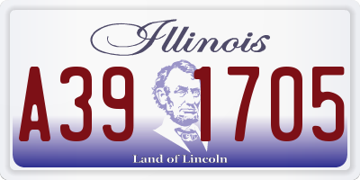 IL license plate A391705