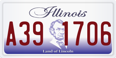 IL license plate A391706