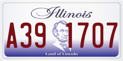 IL license plate A391707