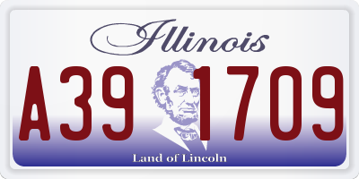 IL license plate A391709