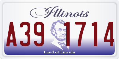 IL license plate A391714
