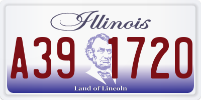 IL license plate A391720