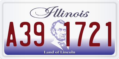 IL license plate A391721