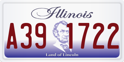 IL license plate A391722