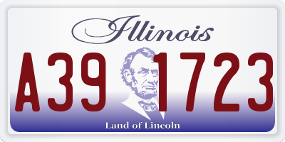 IL license plate A391723