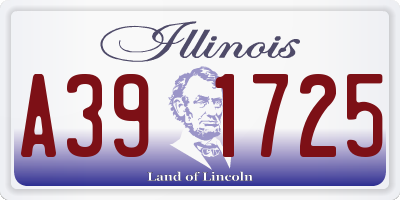 IL license plate A391725