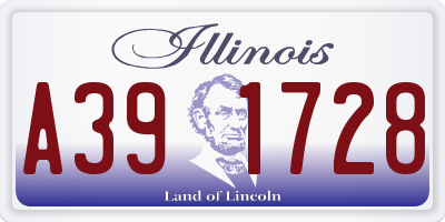 IL license plate A391728