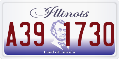 IL license plate A391730