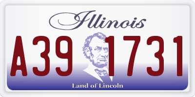 IL license plate A391731