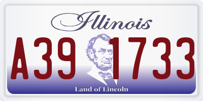 IL license plate A391733