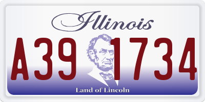 IL license plate A391734