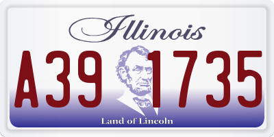 IL license plate A391735