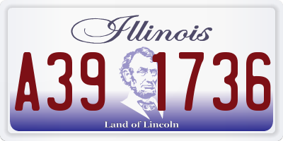 IL license plate A391736