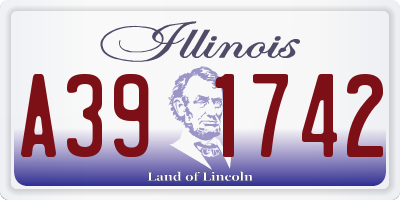 IL license plate A391742