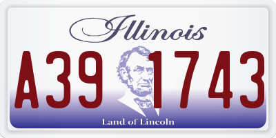 IL license plate A391743