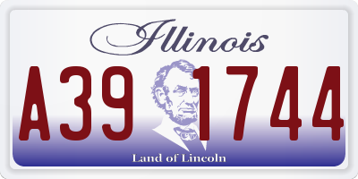 IL license plate A391744