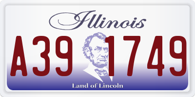 IL license plate A391749