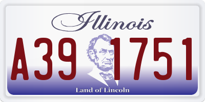 IL license plate A391751
