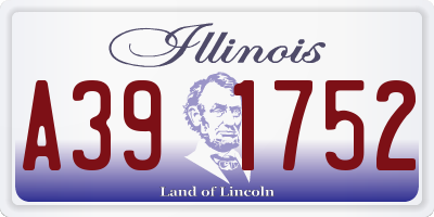 IL license plate A391752