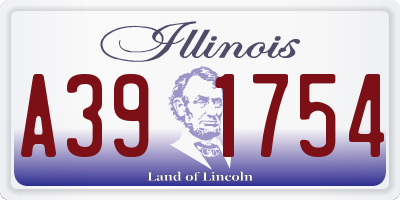 IL license plate A391754