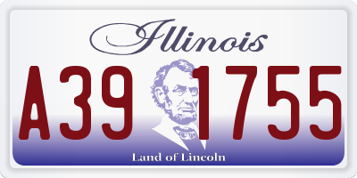 IL license plate A391755