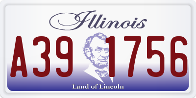 IL license plate A391756