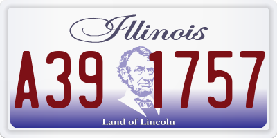 IL license plate A391757