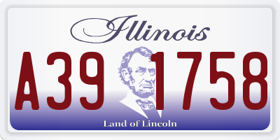 IL license plate A391758