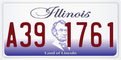 IL license plate A391761