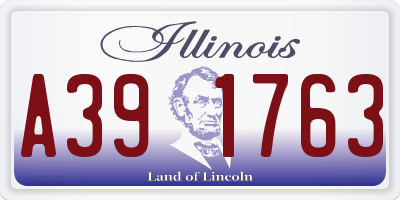 IL license plate A391763