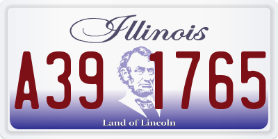 IL license plate A391765