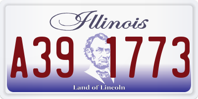 IL license plate A391773