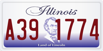 IL license plate A391774