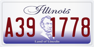 IL license plate A391778