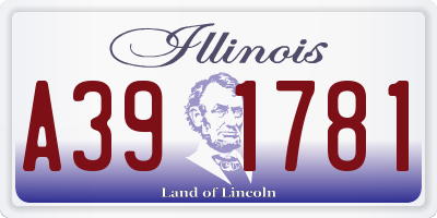 IL license plate A391781