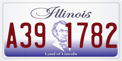 IL license plate A391782