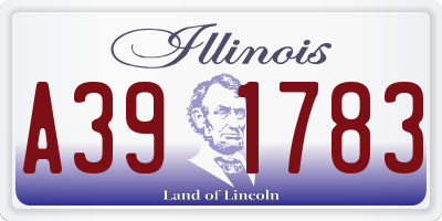 IL license plate A391783