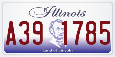 IL license plate A391785