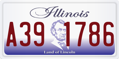 IL license plate A391786