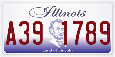 IL license plate A391789