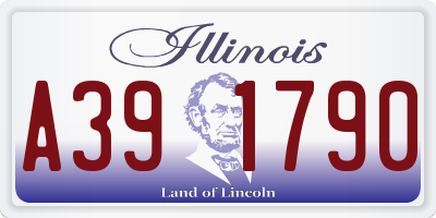 IL license plate A391790