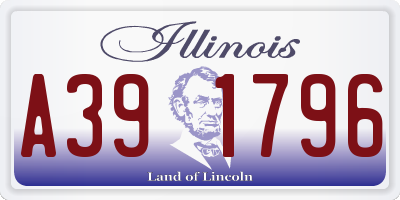 IL license plate A391796