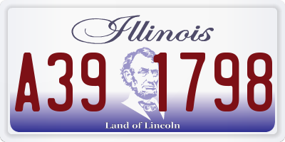 IL license plate A391798