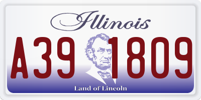 IL license plate A391809